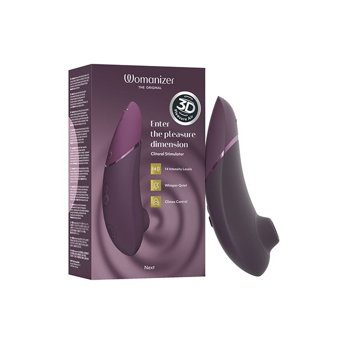 Womanizer Next 3D Climax Control Pleasure Air - Dark Purple