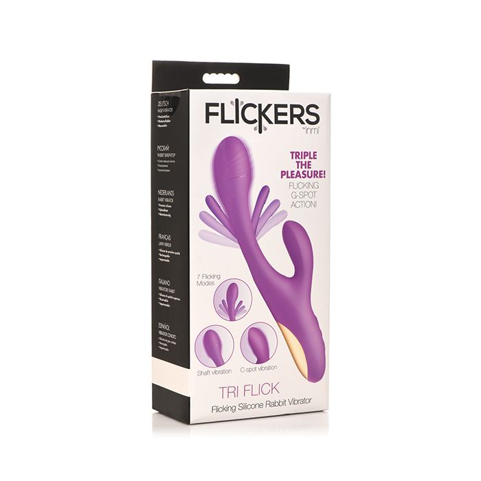 Inmi Tri-Flick Flicking Rabbit Vibrator - Purple